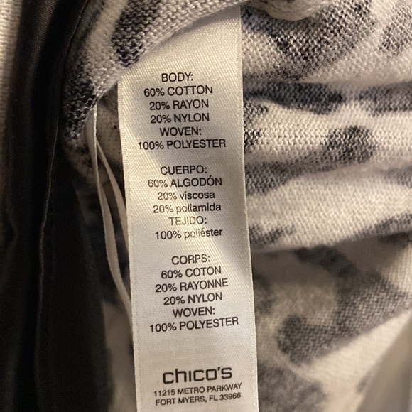 Chico’s Women’s Animal Print Top - Picture 4 of 7